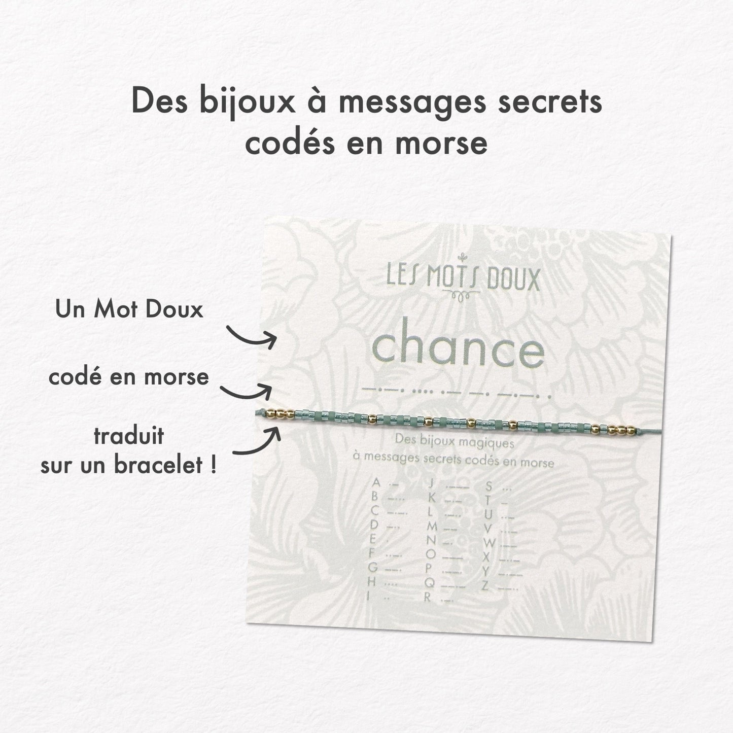 Bracelet Code Morse Chance
