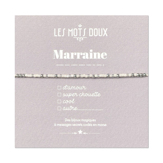Bracelet Code Morse : Marraine