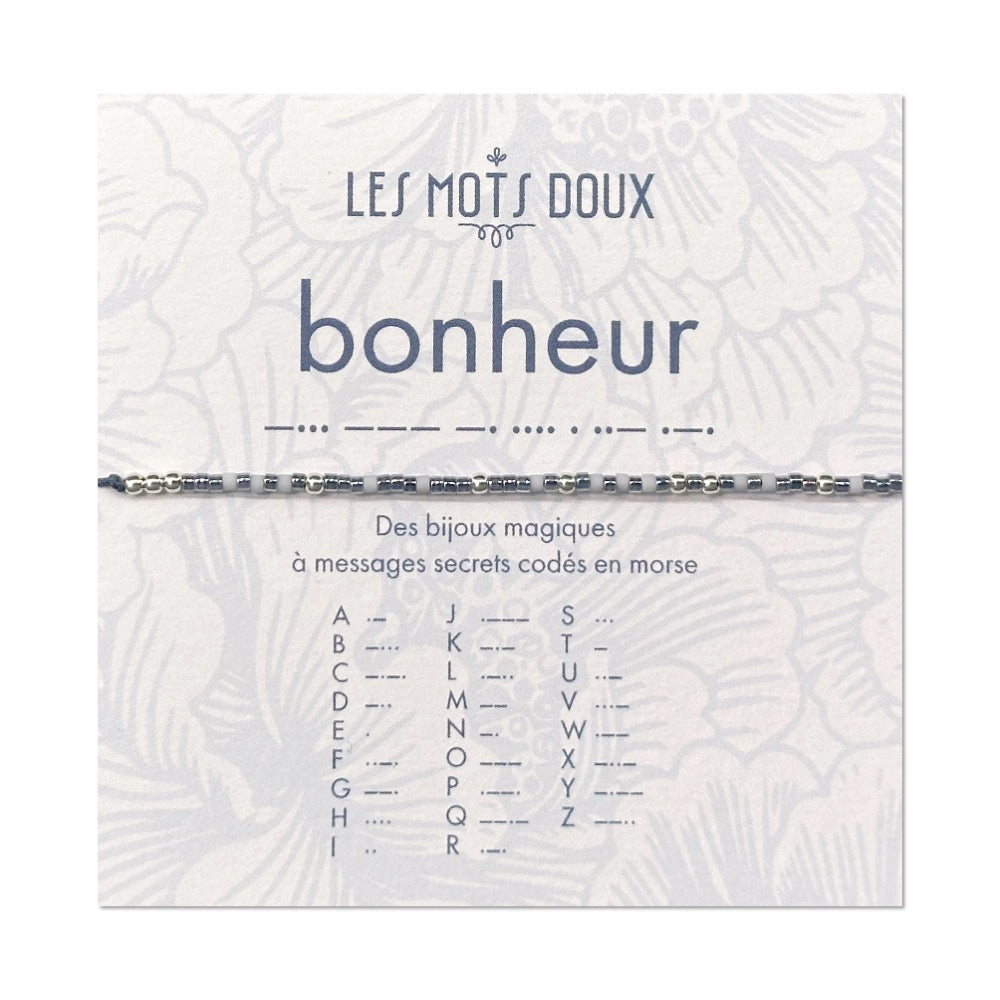 Bracelet Code Morse Bonheur