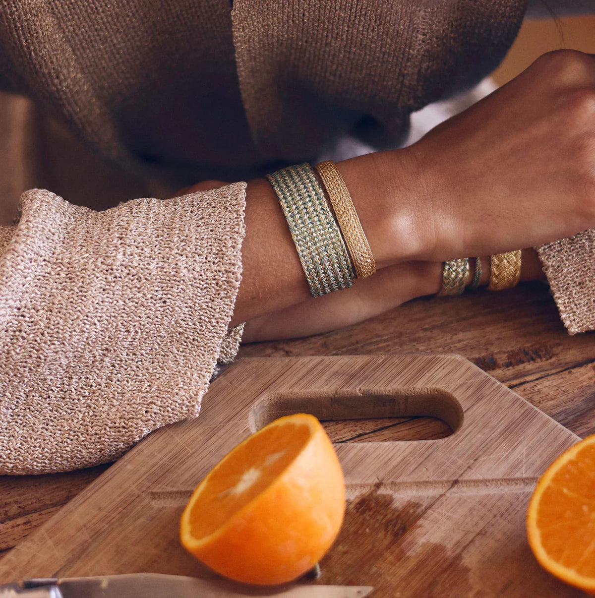 Bracelet Maxi Ania N°1 Peach Apple Green (BMP)