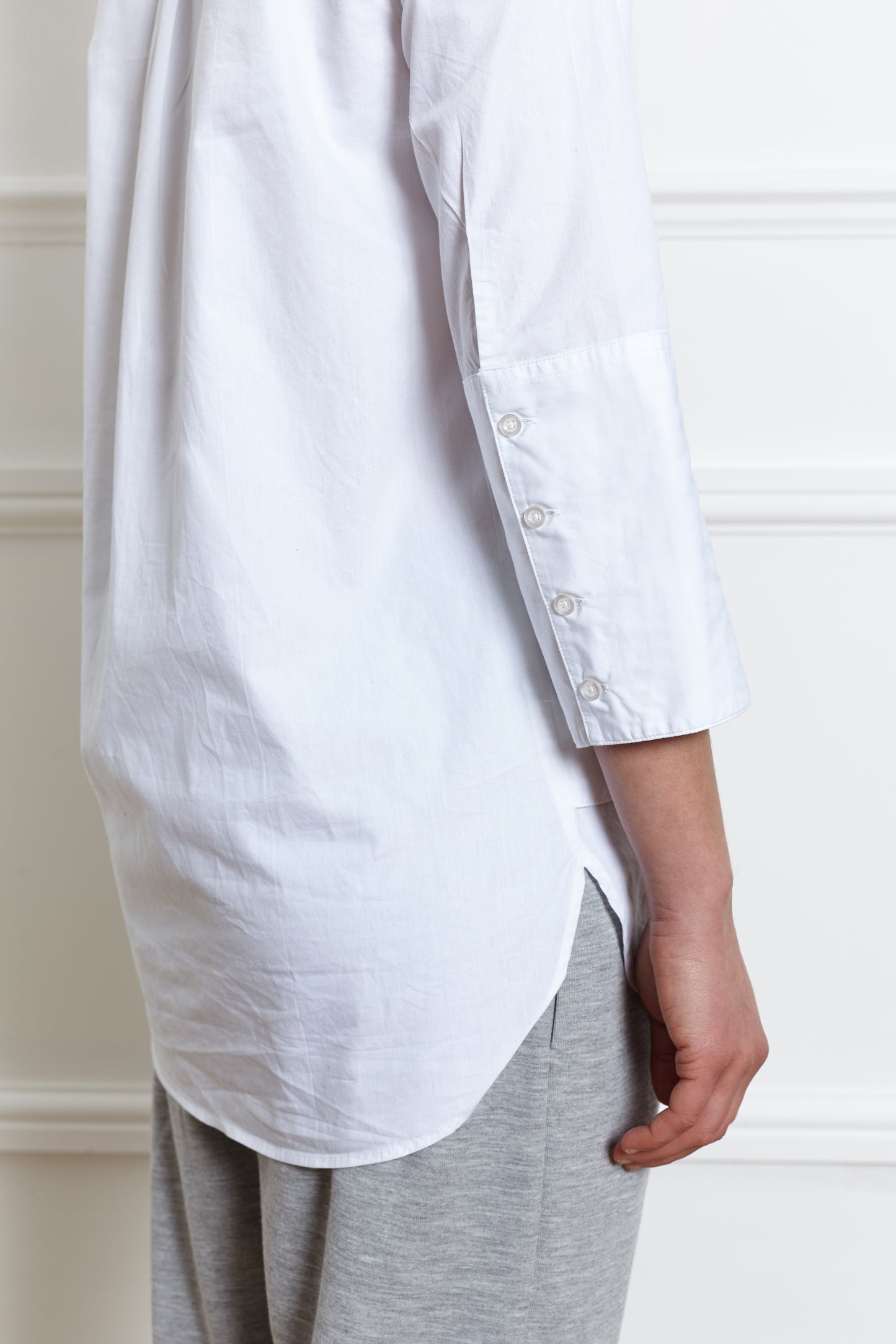 Chemise à Empiècements – Blanche