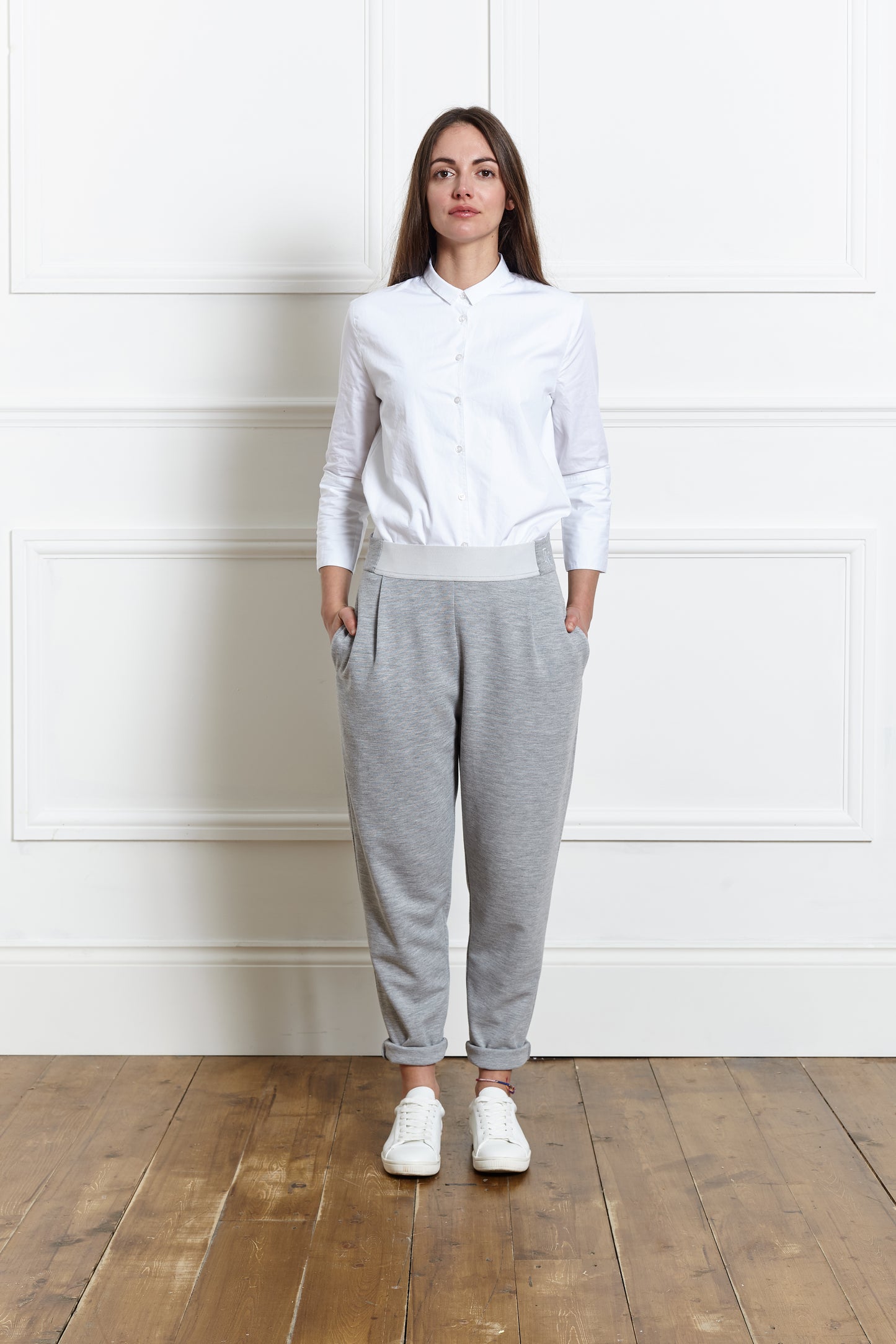 Chemise à Empiècements – Blanche