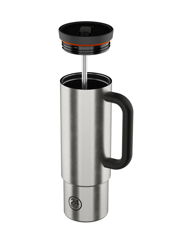 Straw Cup 800 ml Brushed steel