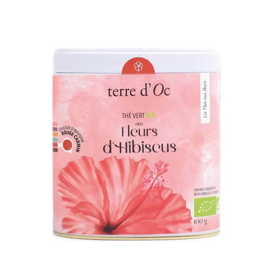 Thé Vert Hibiscus - Thé aux fleurs Bio