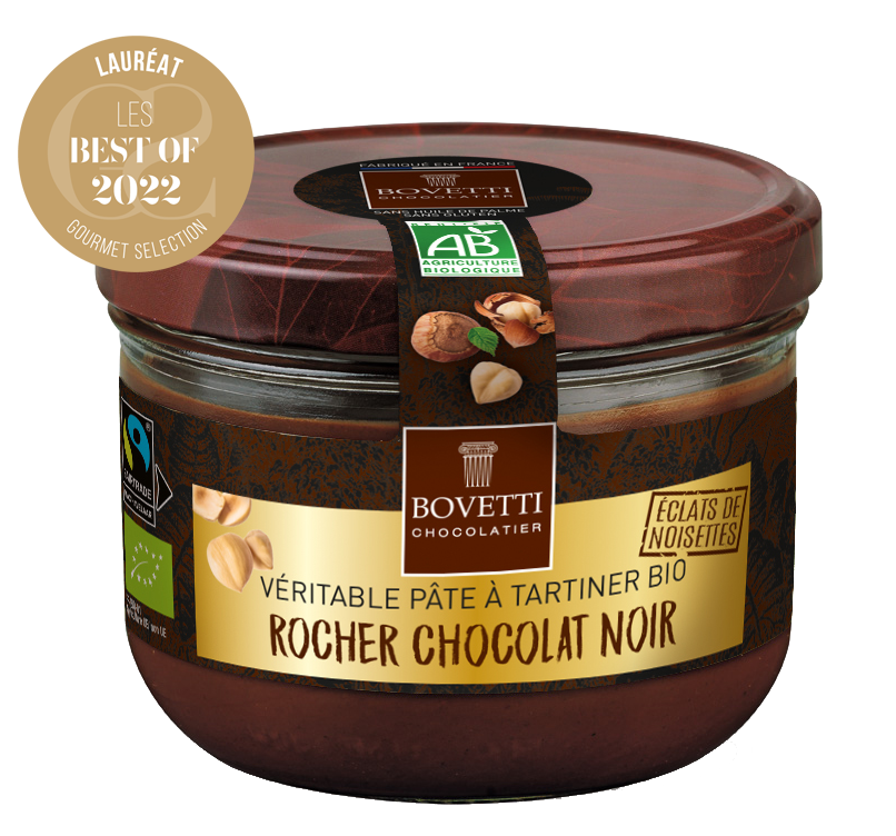 Pâte à tartiner rocher chocolat.noir BIO
