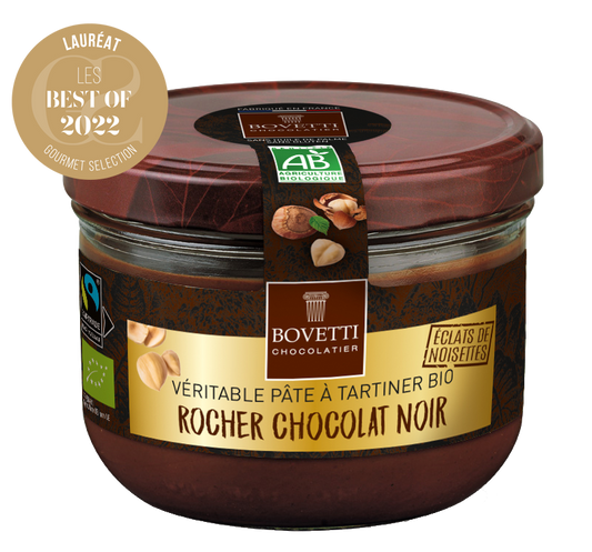 Pâte à tartiner rocher chocolat.noir BIO