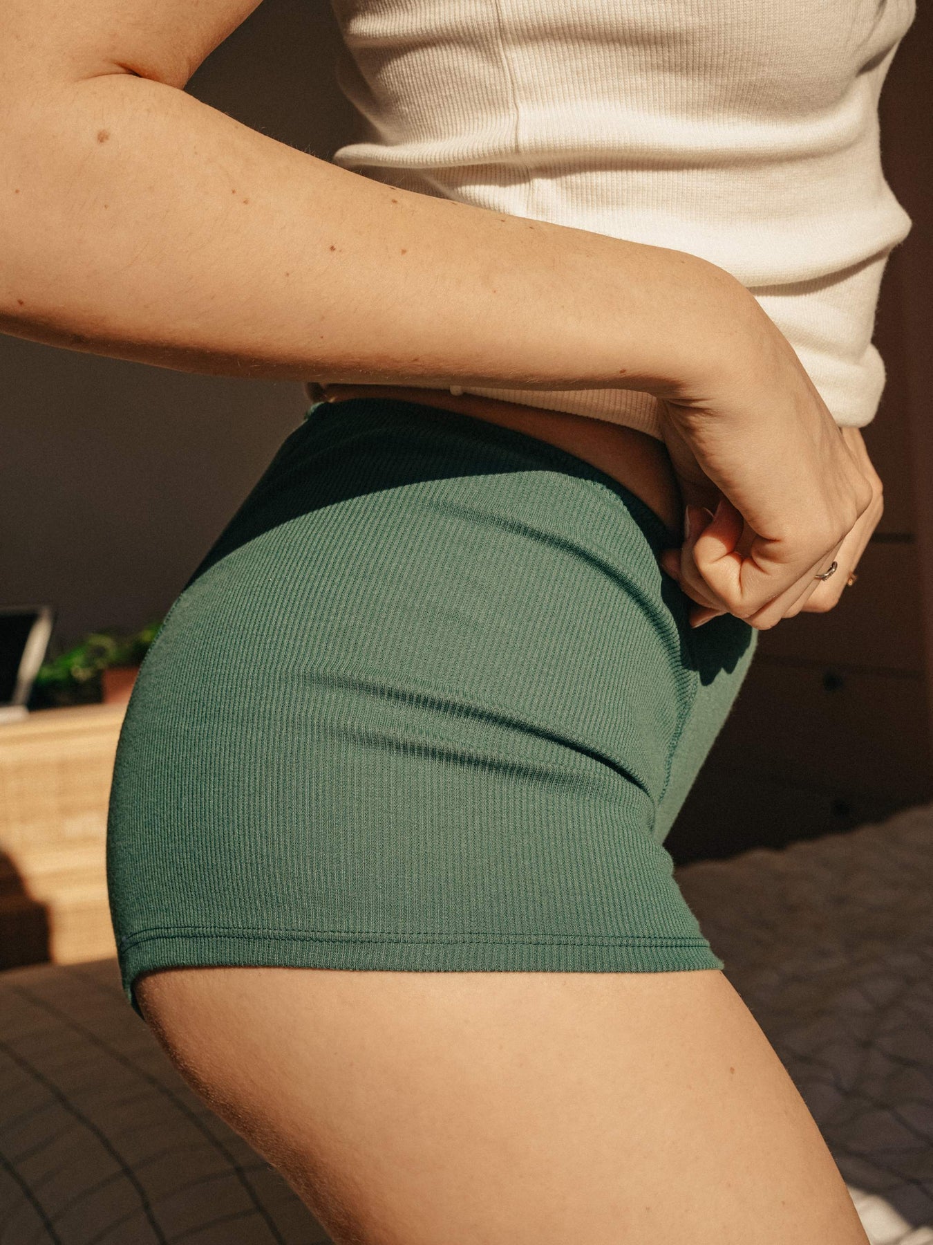 Boxer Menstruel Vert coton bio - flux très abondant