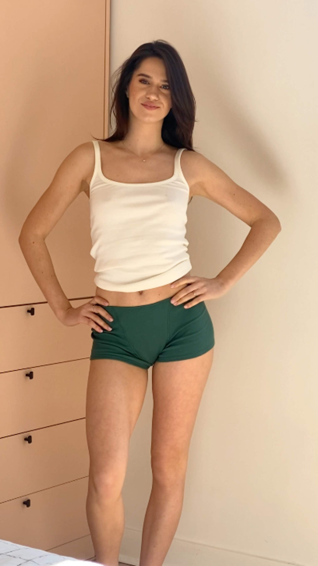 Boxer Menstruel Vert coton bio - flux très abondant