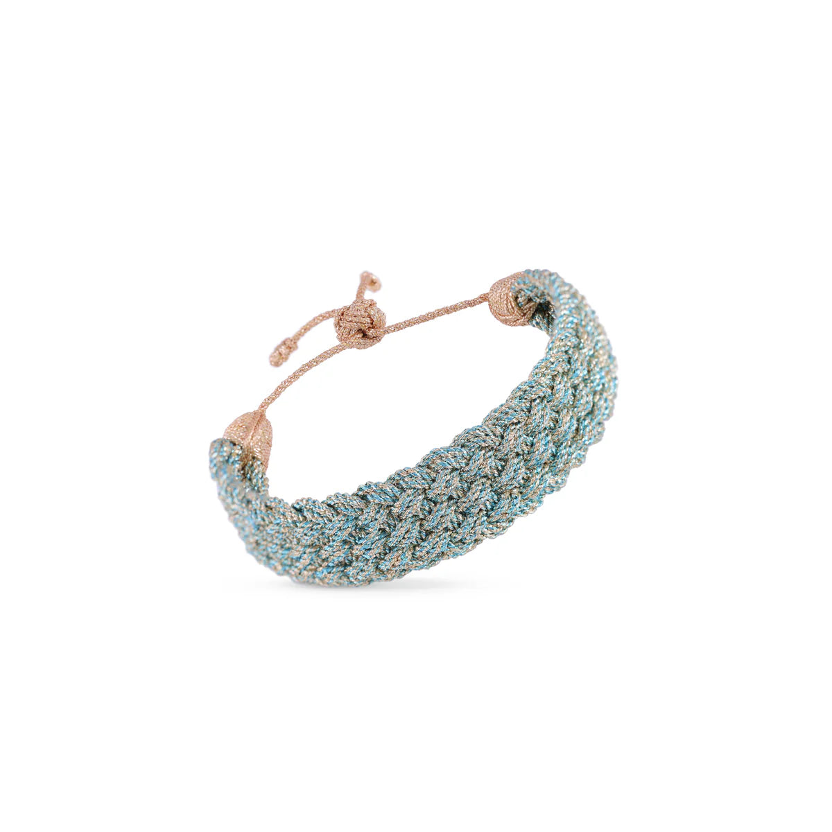 Bracelet Diyah N°1 Gold Cyan Blue (BDG)