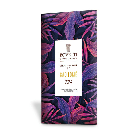 Bovetti Tablette chocolat noir 73% origine Sao Tomé BIO 80g