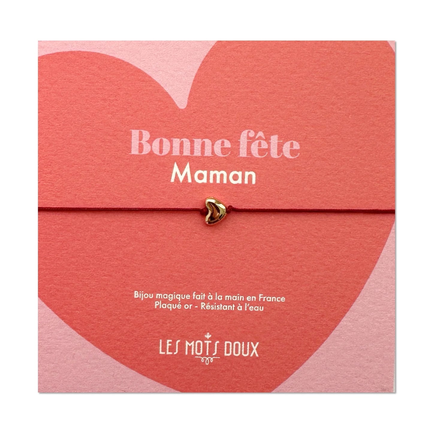 Bracelet Cœur Bonne fête maman