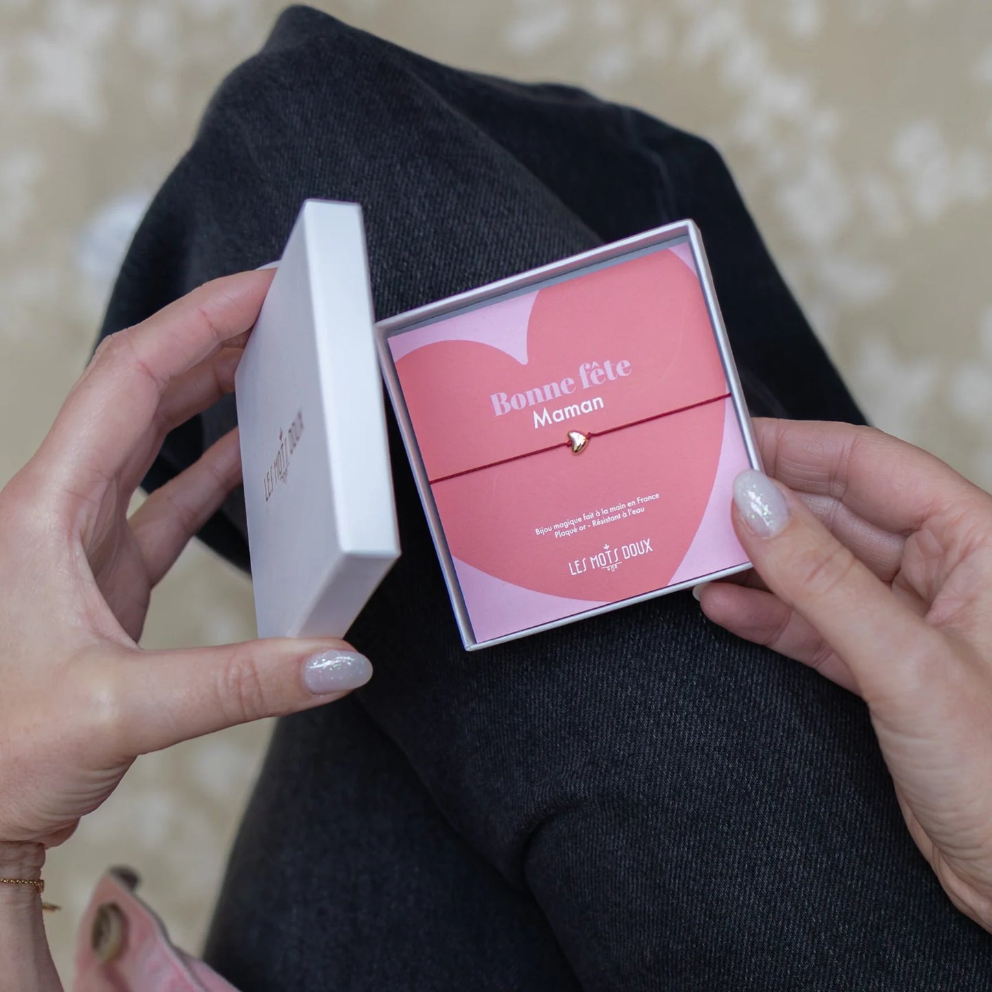 Bracelet Cœur Bonne fête maman