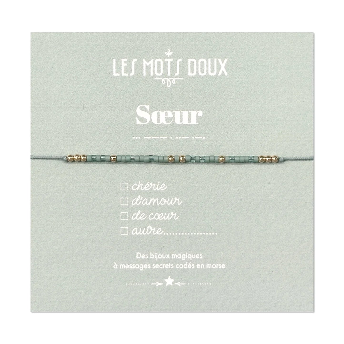 Bracelet Code Morse : Sœur