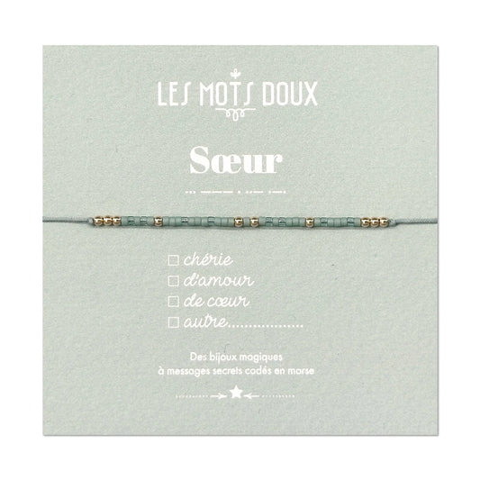 Bracelet Code Morse : Sœur