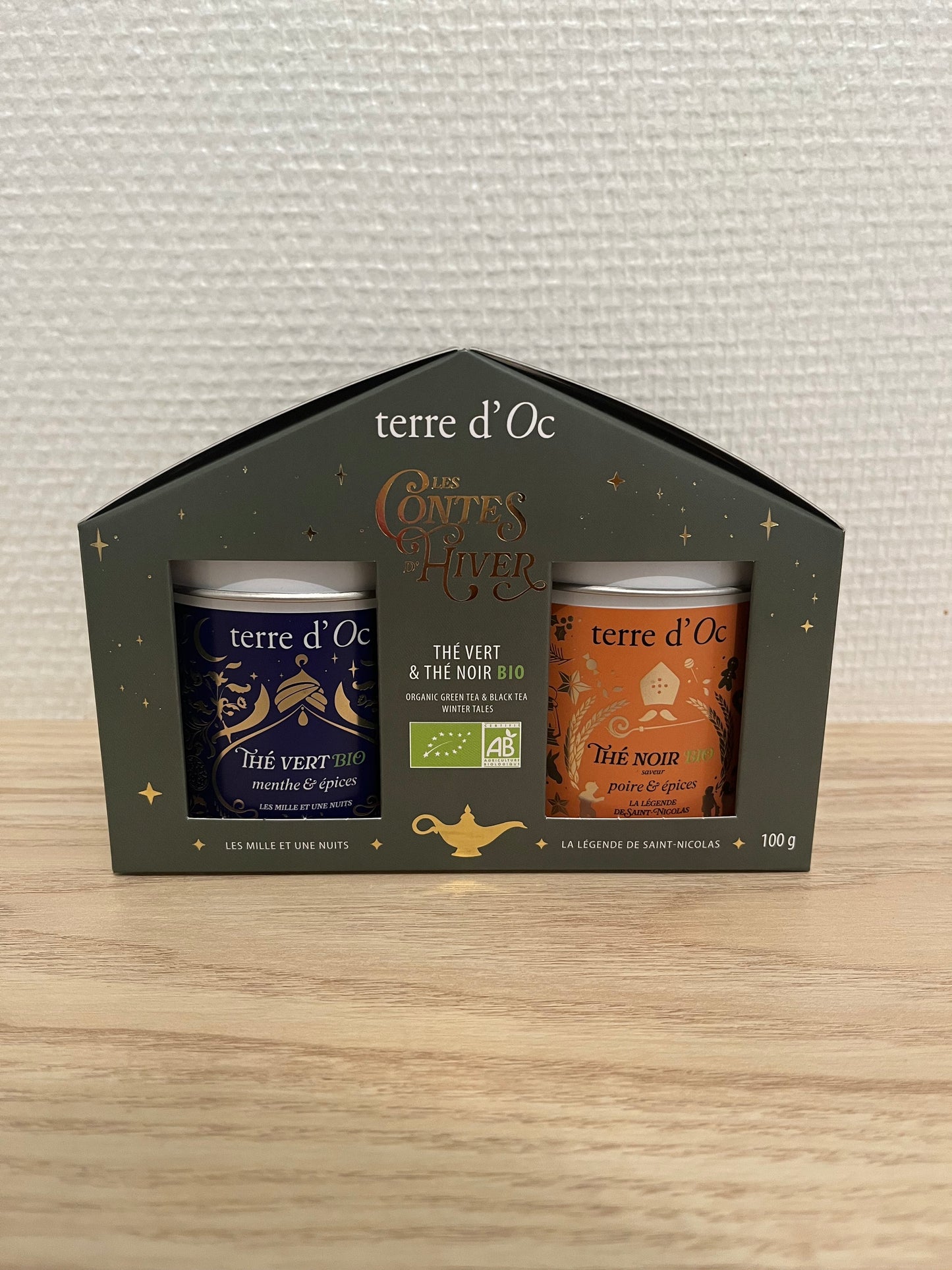 Duo de Noël thé vert et thé noir bio - Menthe & épices et poire & épices