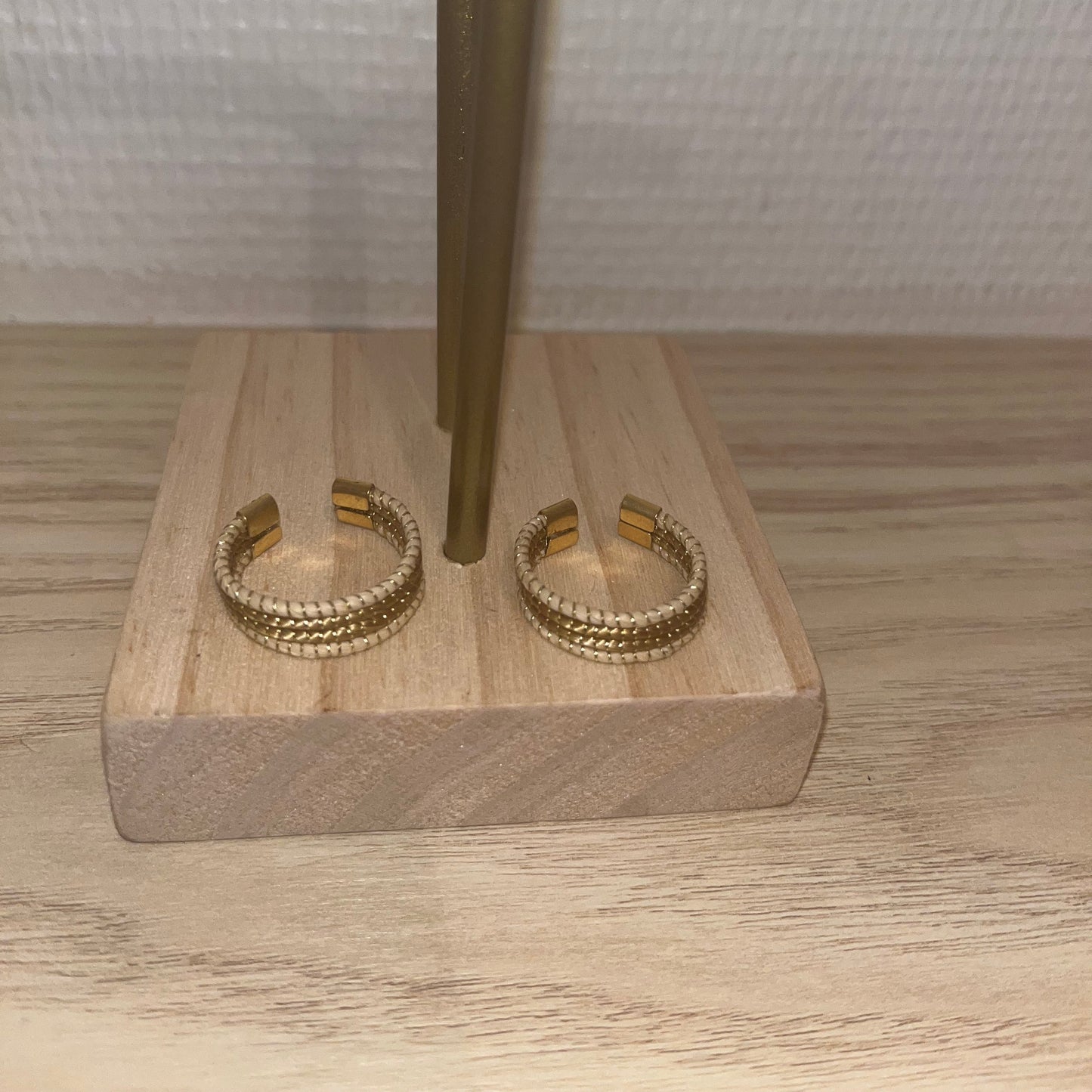 Bague Eugenia Or/Beige (BA09)