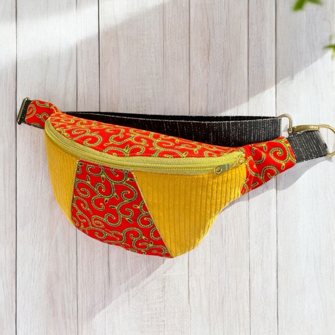 Sac Banane Wax & Velours Côtelé