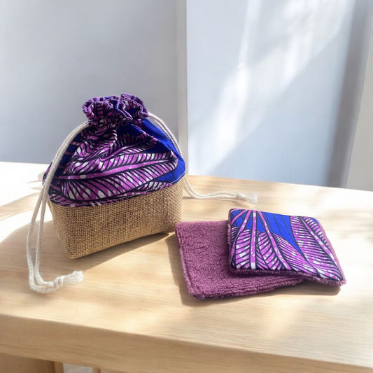 Pochette Nouée & Lingettes Démaquillantes Lavables