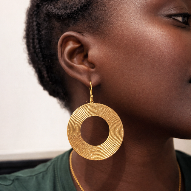 Boucle d’oreilles Créole bonze