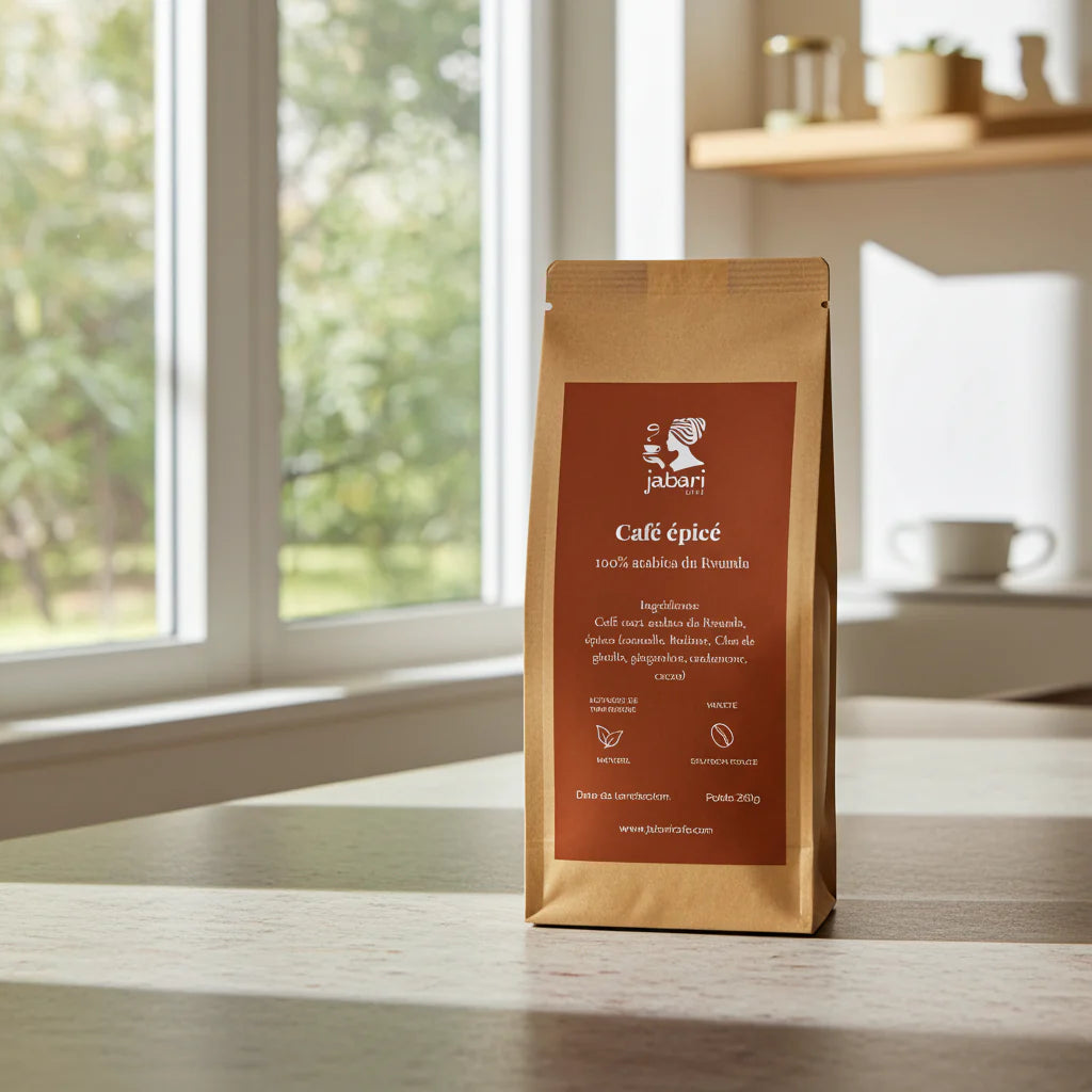 Café moulu épicé 100% arabica du Rwanda