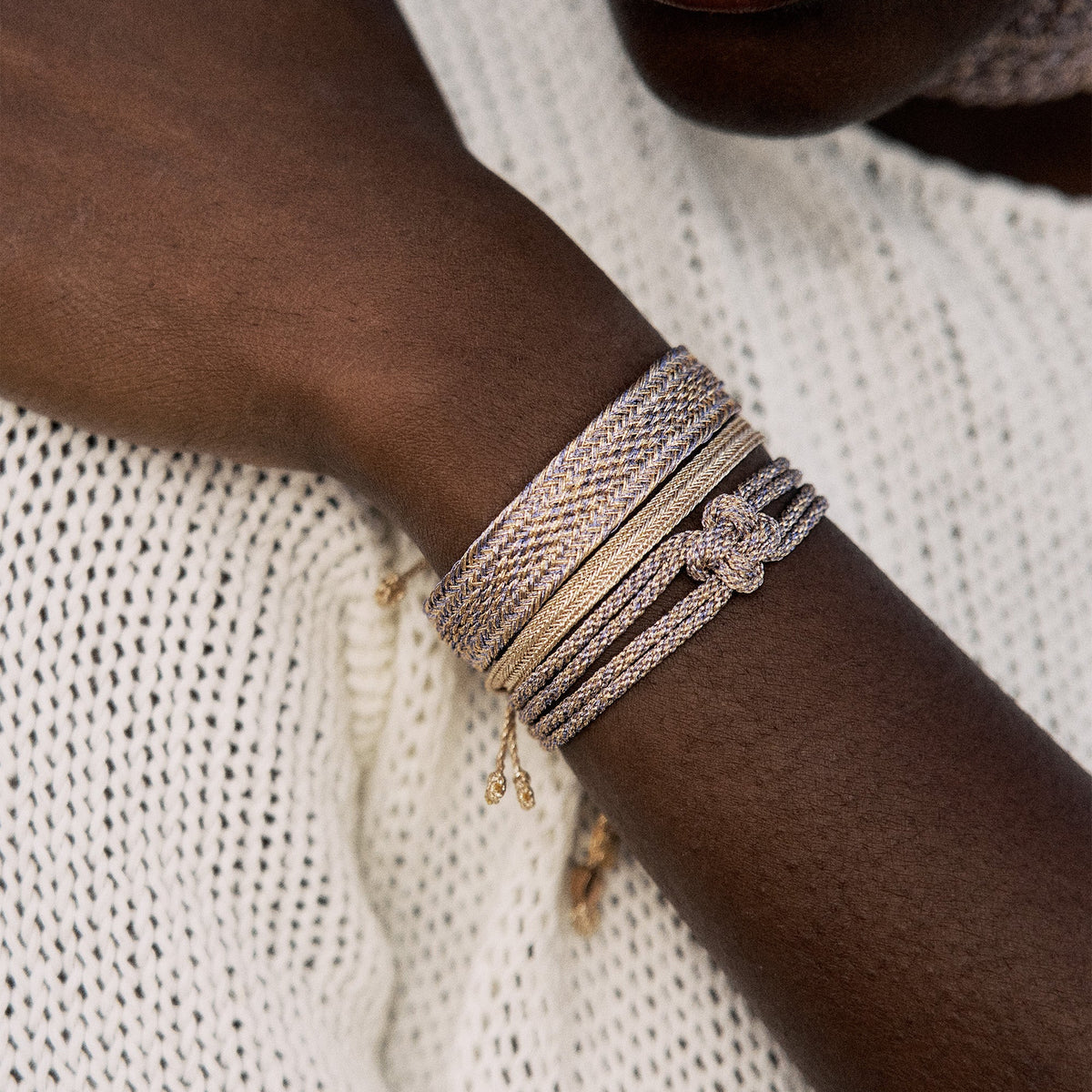 Bracelet Maxi Iris N°1 Rose Gold Lavender Champagne