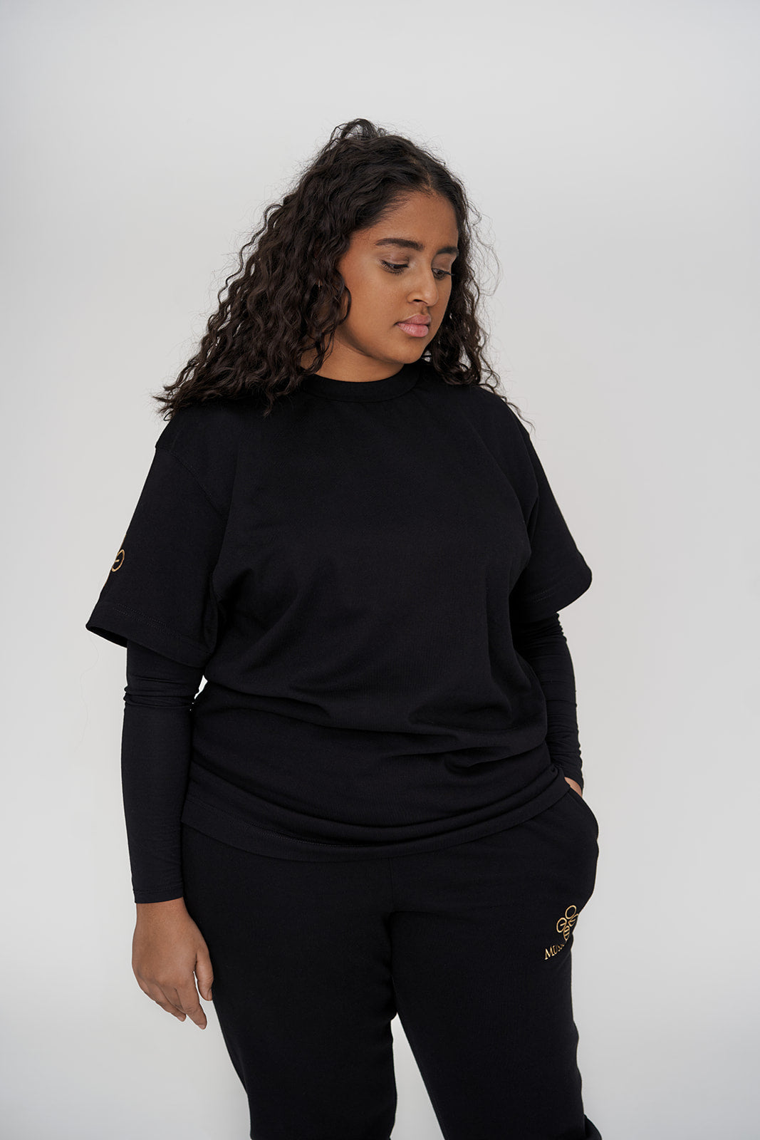 T-Shirt mixte Oversize Epais Kumi Noir