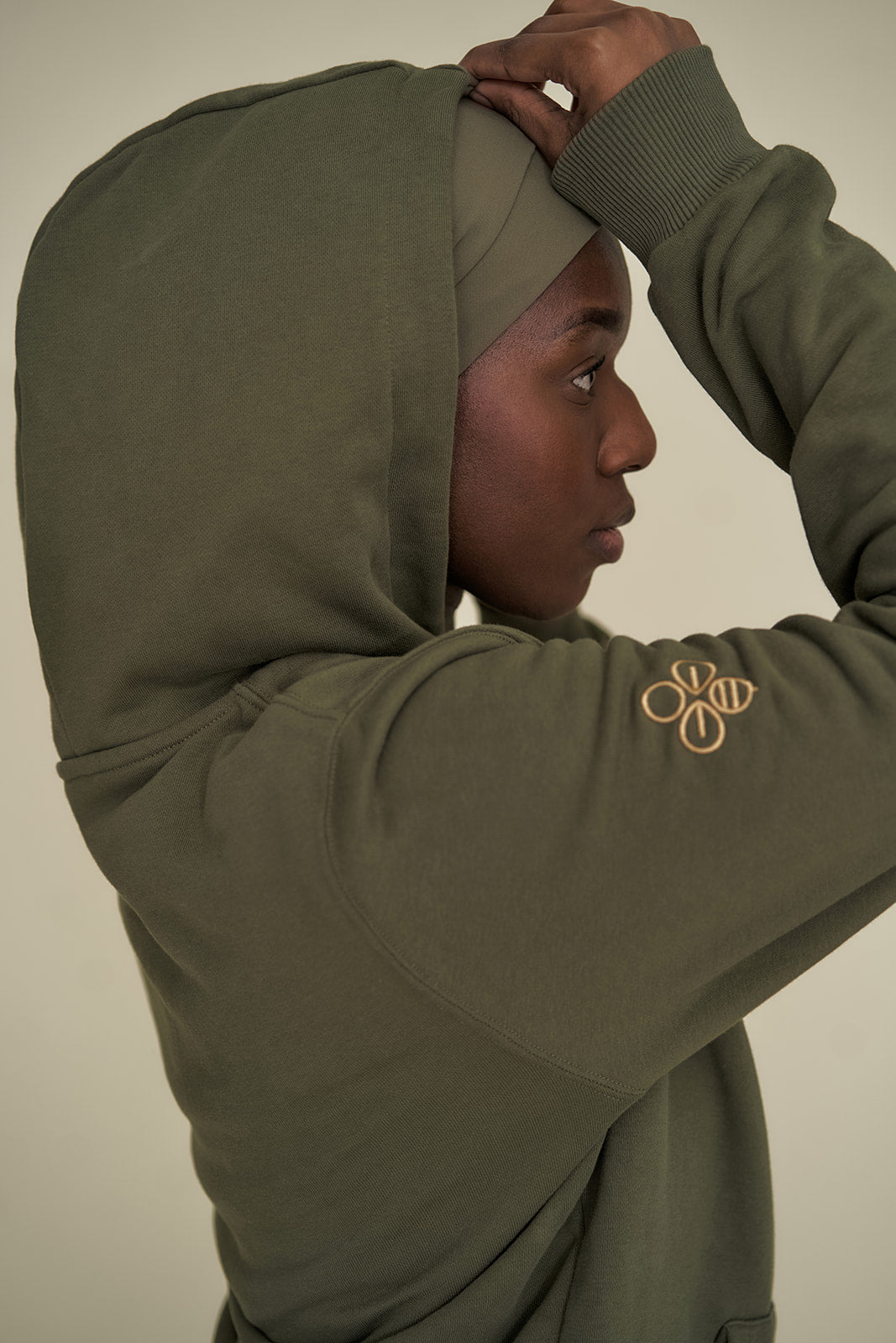 Hoodie Oversize Tullé Kaki