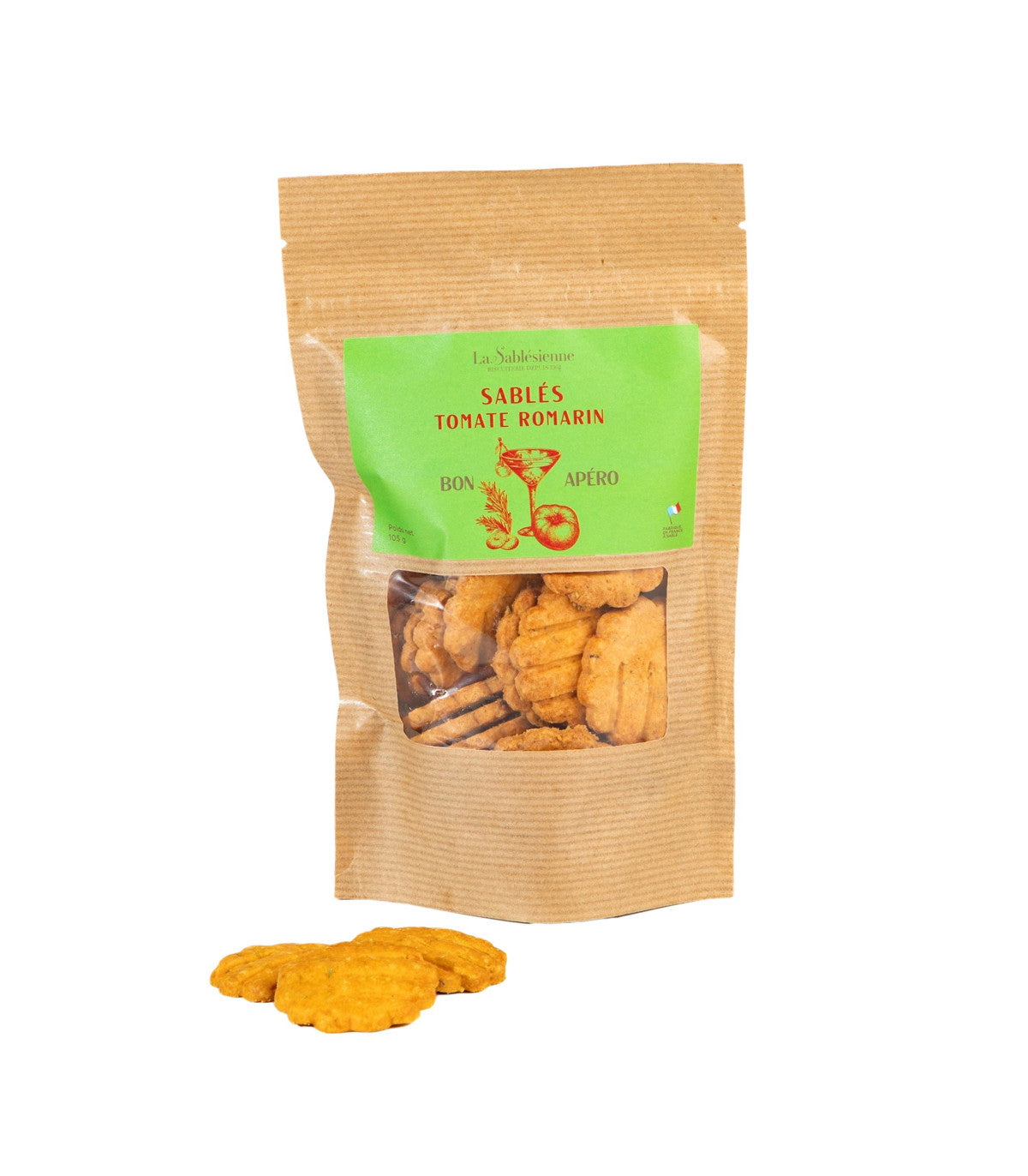 Sablés Salés Tomate et Romarin doypack 105g
