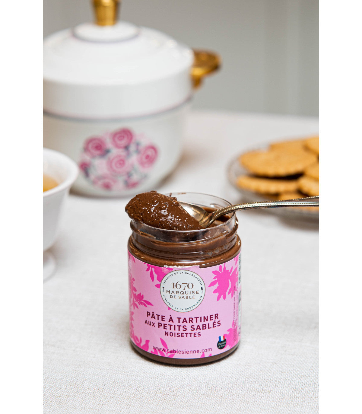 Pâte à tartiner Chocolat lait aux petits sablés noisettes 250g