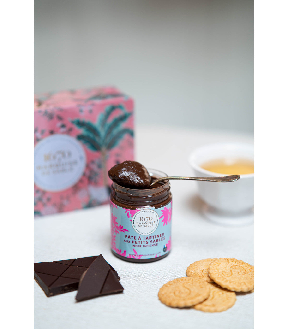 Pâte à tartiner chocolat noir aux petits sablés noir intense 250G