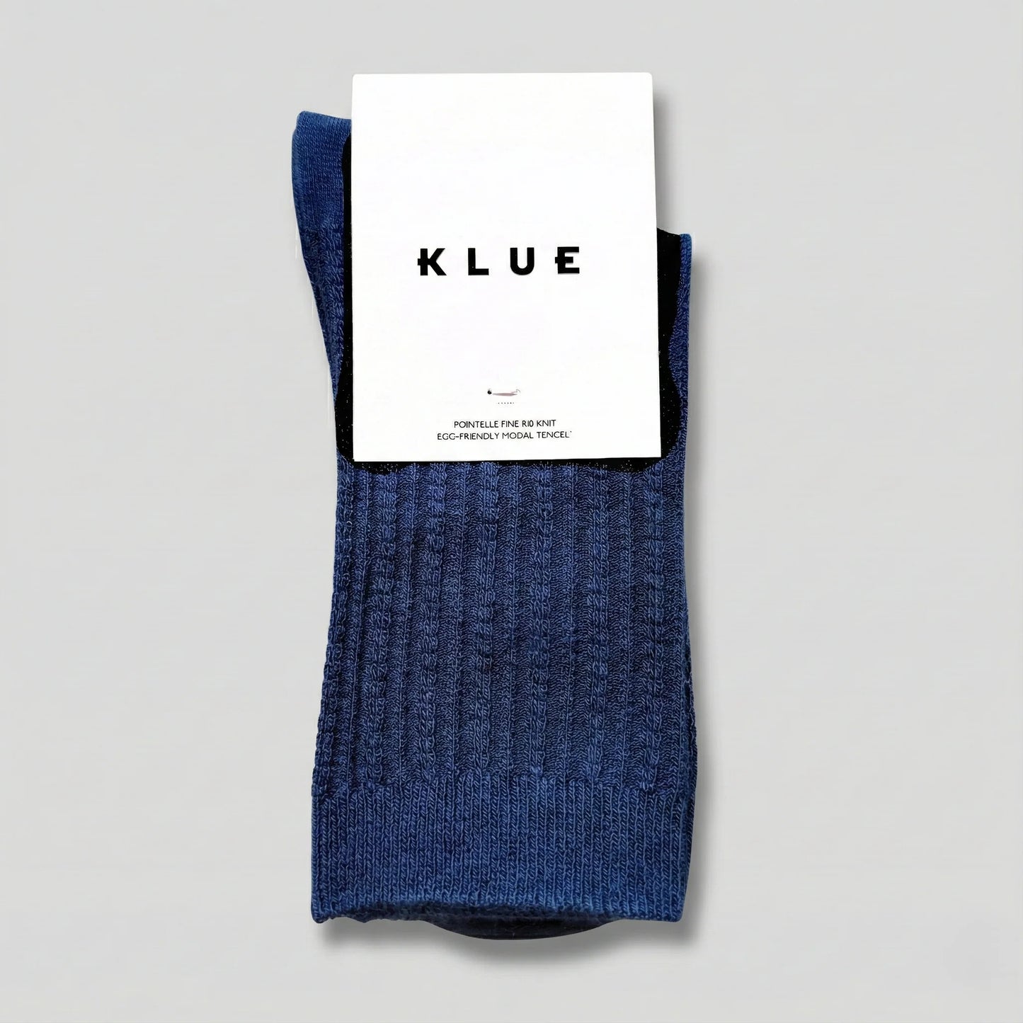 Chaussettes Pointelle en Maille Fines Côtes – Bleu Foncé (Navy)