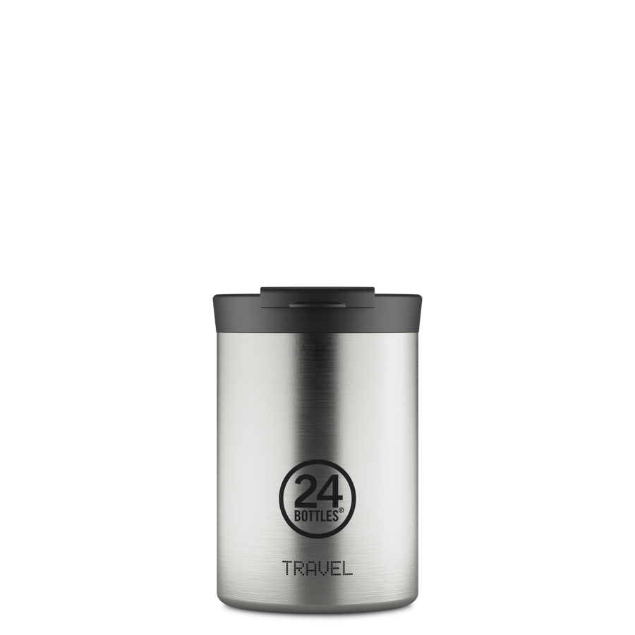 Travel Tumbler – Brushed Steel – 350 ml