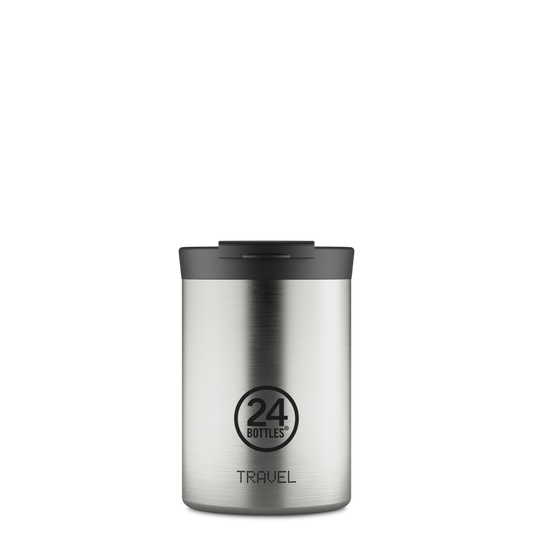 Travel Tumbler – Brushed Steel – 350 ml