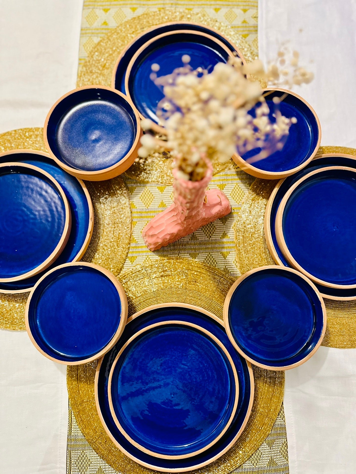 Assiettes terre & lumière – BLEUE