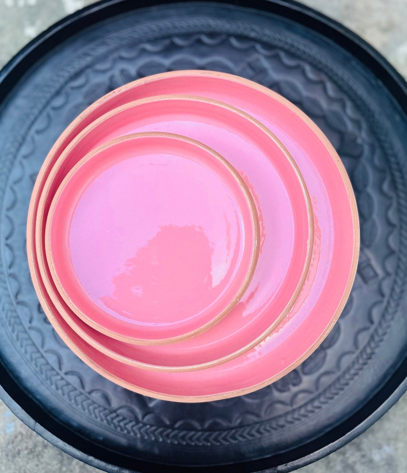 Assiettes terre & lumière – ROSE