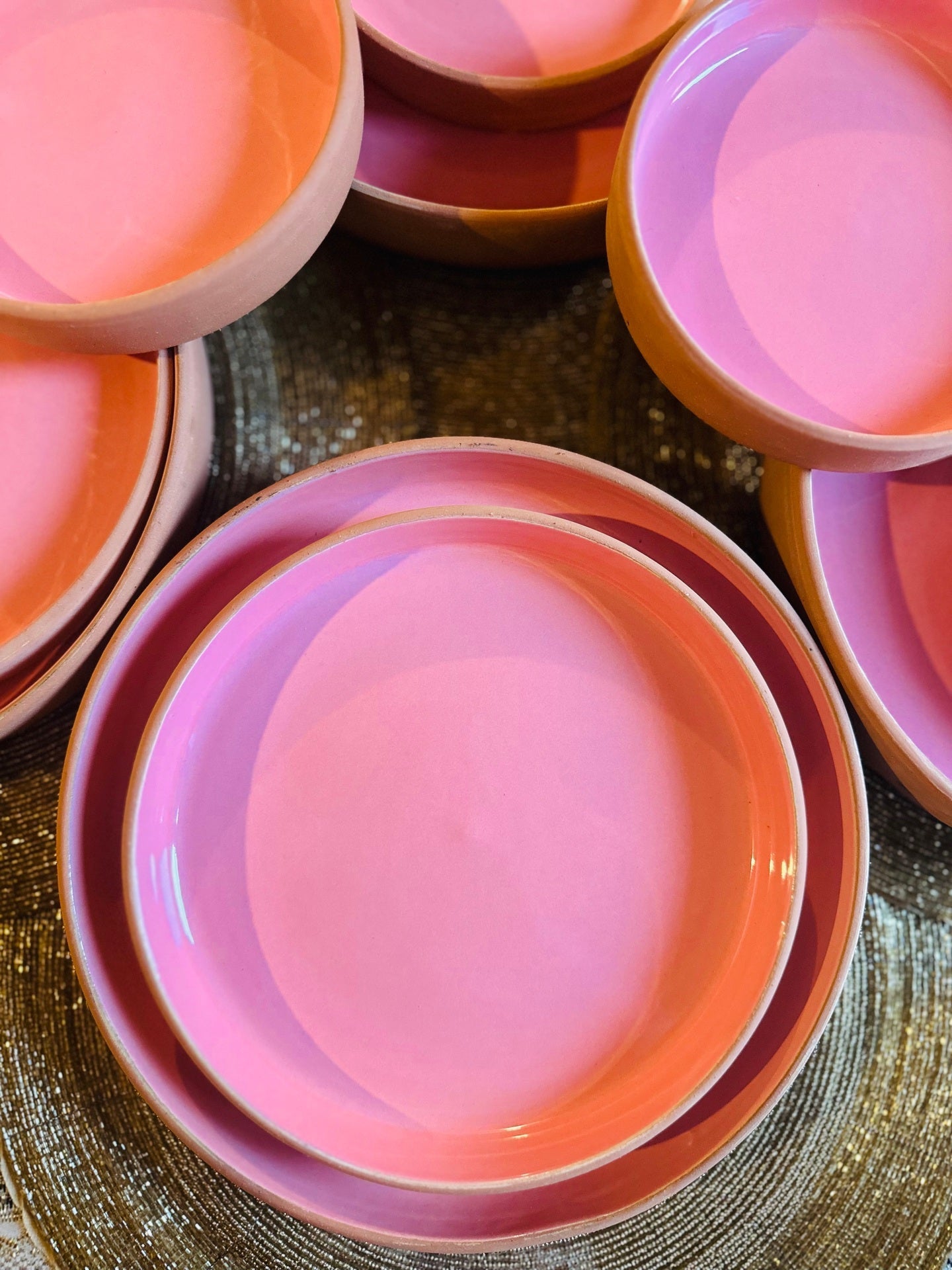 Assiettes terre & lumière – ROSE