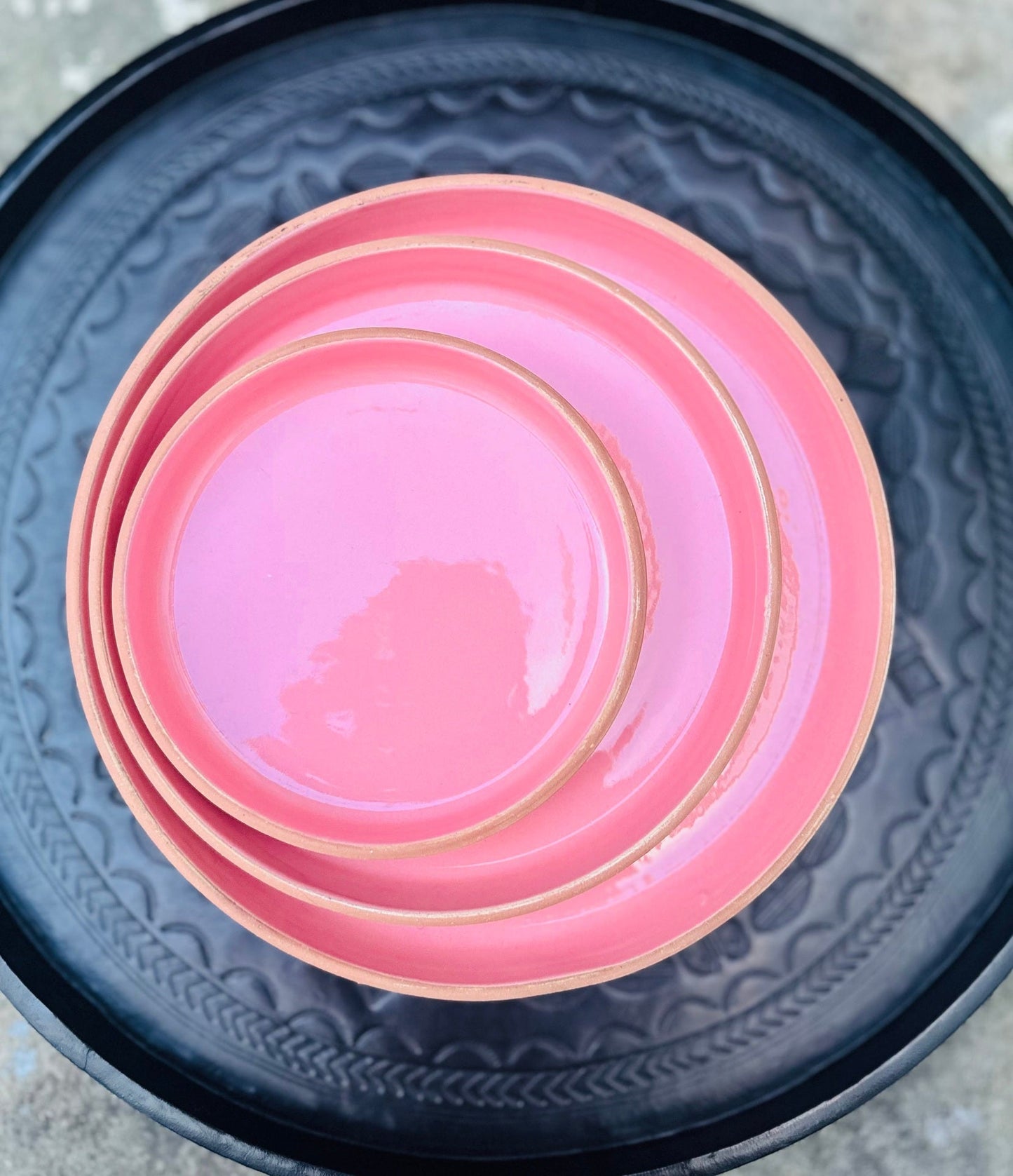 Assiettes terre & lumière – ROSE