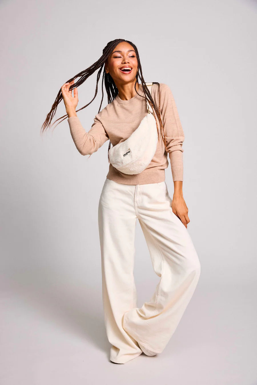 Sac Banane Andrea Teddy Arctique