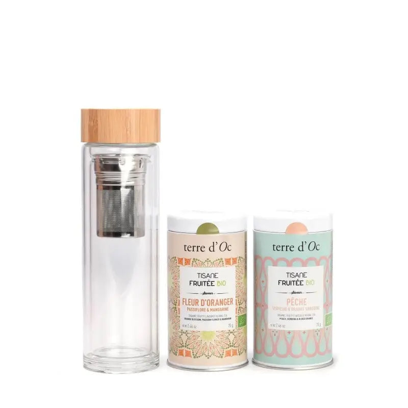 Coffret Gourde Pêche Fleur d'Oranger