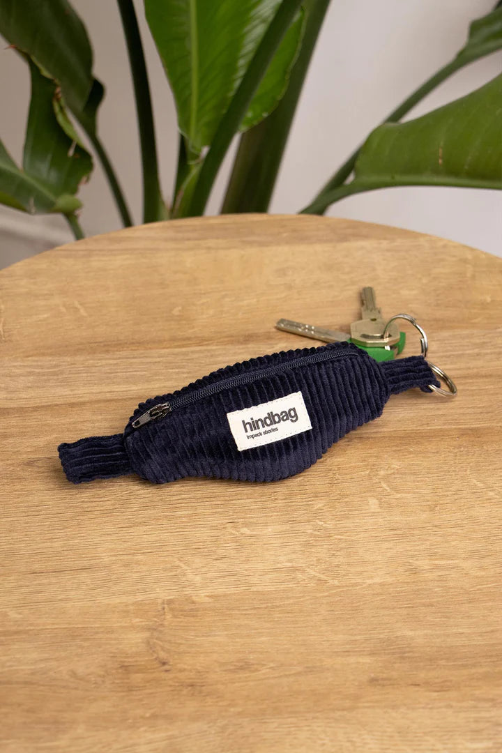 Porte-clés banane Côme Velours Marine