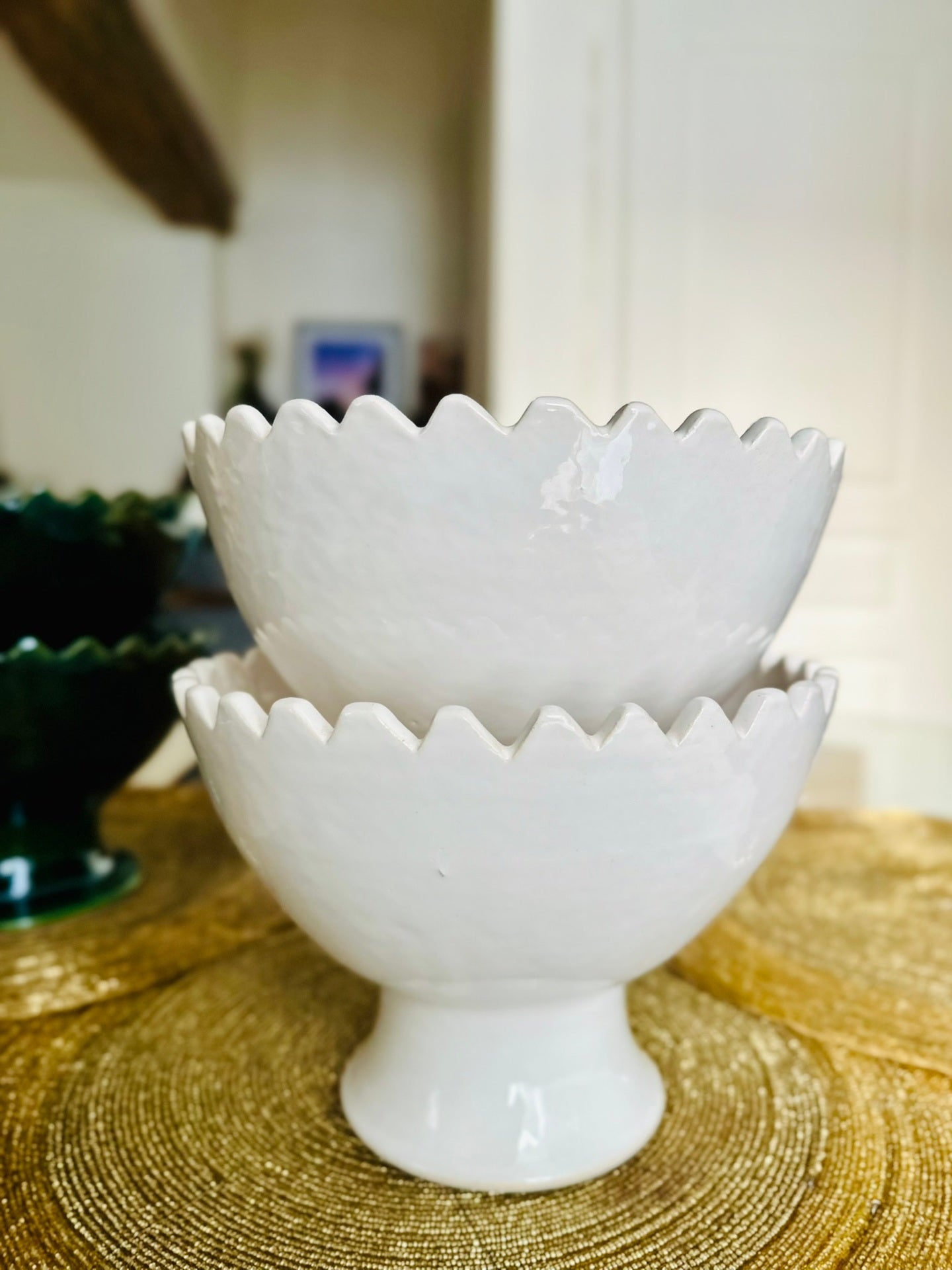 Coupelle – saladier à bords sculptés