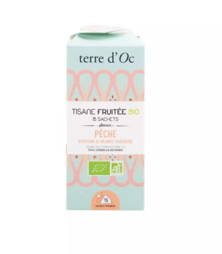 Tisane fruitée BIO pêche, verveine & orange sanguine