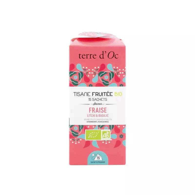 Tisane fruitée BIO fraise litchi & basilic - infusettes