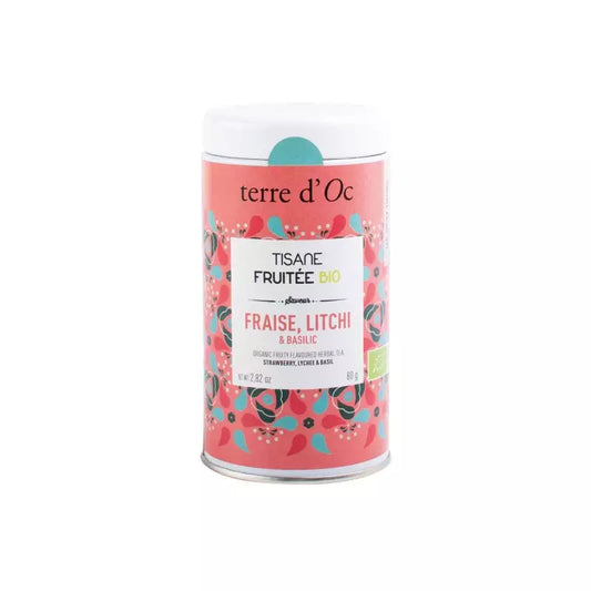 Fraise litchi & basilic Tisane fruitée bio