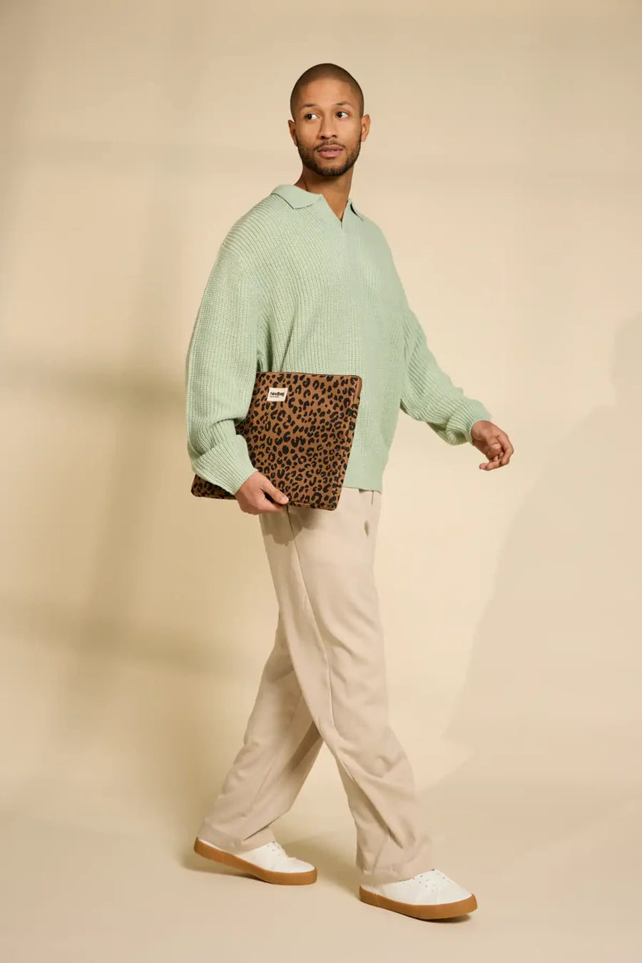 Housse d'ordinateur Ava Léopard cannelle - S