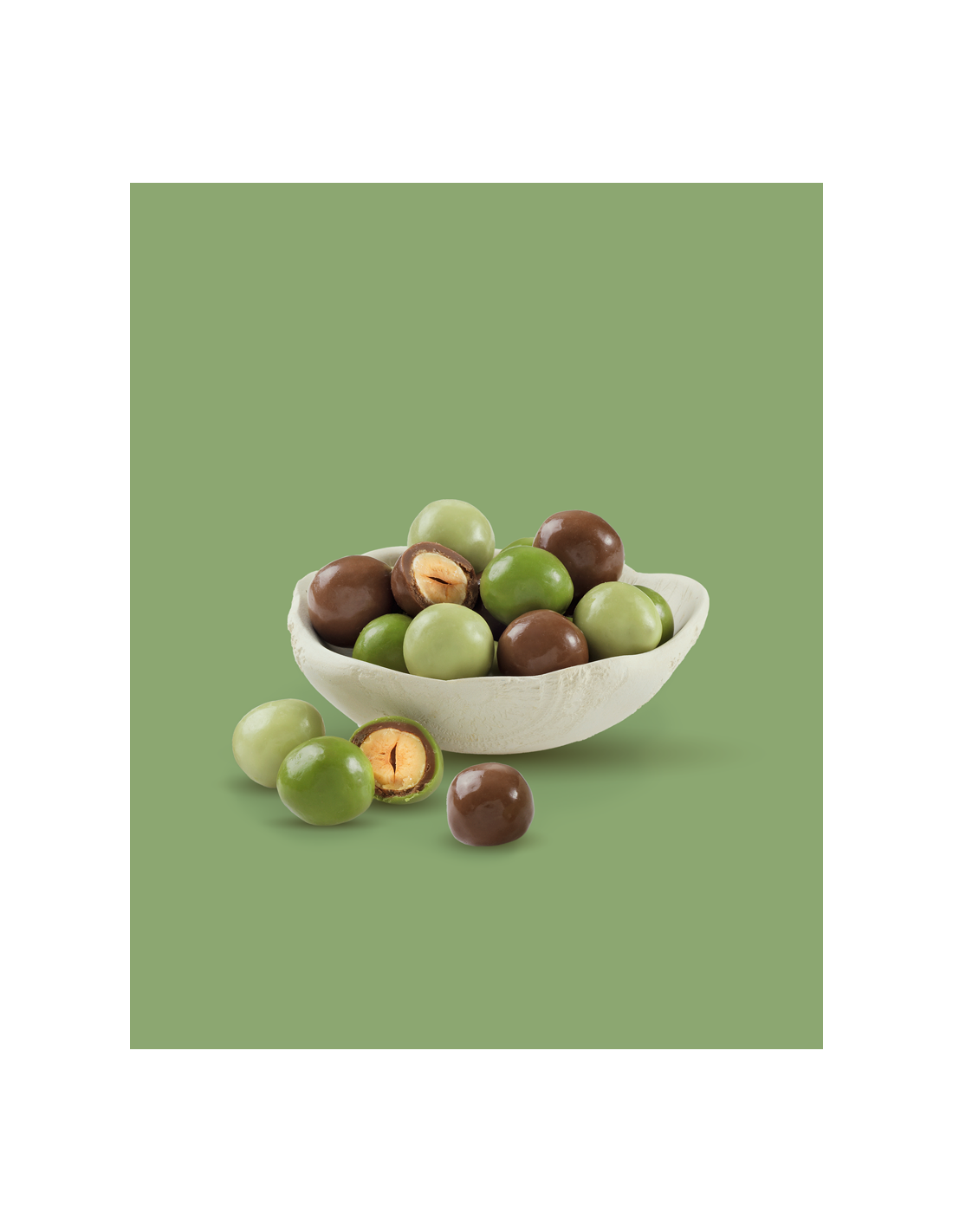 Noisettes de nos Forêts 160g - Noisettes au chocolat au lait et chocolat blanc