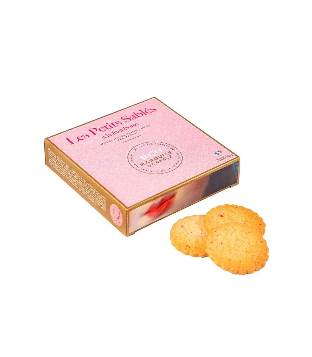 Sablés aux pépites de framboise en étui 100g