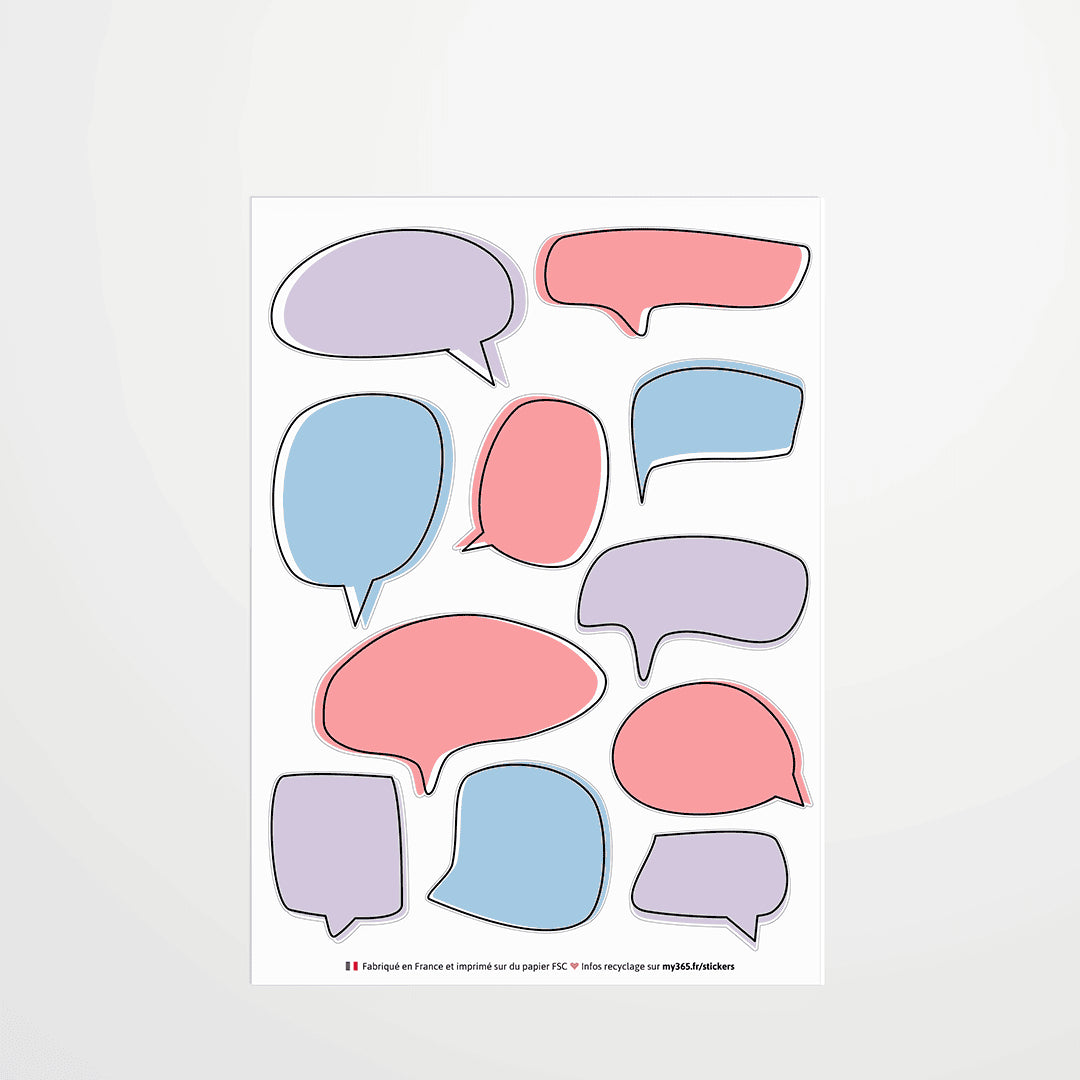 Les stickers bulles - Rose