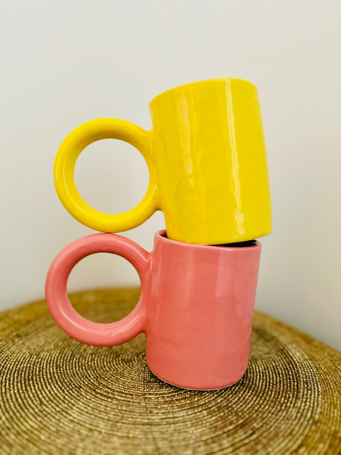 Tasses Eclatantes  - Jaune et Bleue