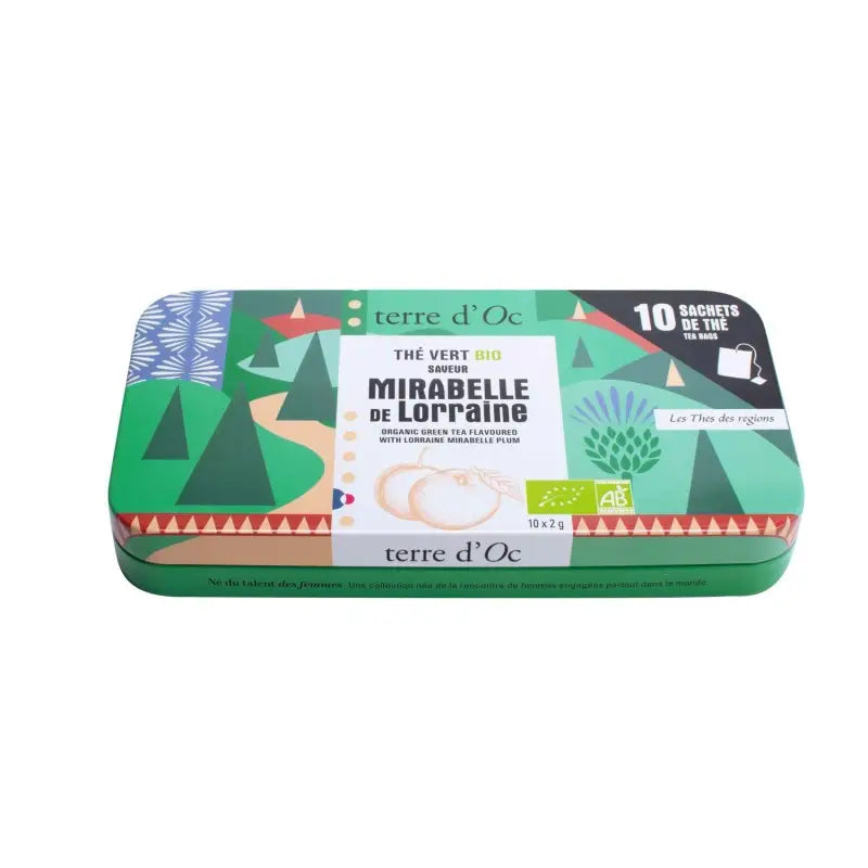 Thé Vert Bio Saveur Mirabelle de Lorraine en sachets – Boîte Nomade